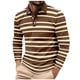 thumbnail image 2 of Blusa y camisa de manga larga con cuello vuelto para hombre, informal, a la moda, con estampado de rayas y botones, de poliéster., 2 of 7
