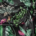 thumbnail image 7 of Ambesonne Dark Floral Valance & Curtain, Tropical Cactus Flowers, 55"x36", Fern Green and Pale Orange, 7 of 7