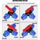 thumbnail image 3 of Shut-off Ball Valve,25mm Quick Connect Three Way Ball Valve Pvc Pe Hose Quick Switch Tee Connector(size:25mm), 3 of 4
