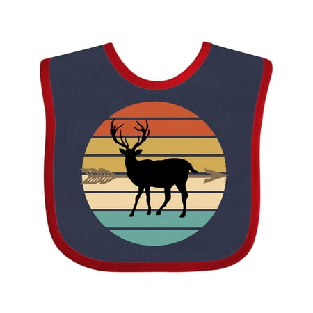 

Inktastic Bowhunting Archery Deer Retro Sunset Gift Baby Boy or Baby Girl Bib