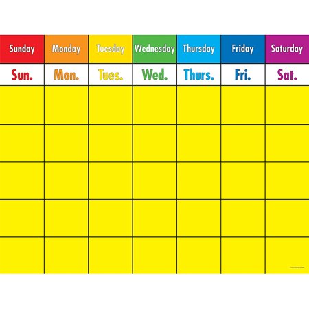 Assorted Publishers Colorful Calendar Chartlet (CD-6291)