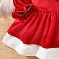 thumbnail image 6 of Tisuna Christmas Dress For Infant Girls Solid Color Long Sleeve Crew Neck Dresses Beauty Soft Girls Outdoor Wear Red Size 9-12 Months, 6 of 9