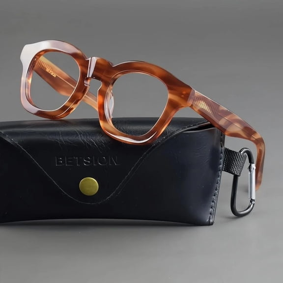 Retro Fashion Acetate Square Eyeglasses Frames Men Women Thick Full Rim Vintage Spectacles Eyewear