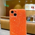 thumbnail image 4 of Cute Glitter for iPhone 13 Case 6.1 inch, Sparkle Bling Silicone Slim Bumper Shockproof Protective Phone Case for Women Girls (Orange), 4 of 13