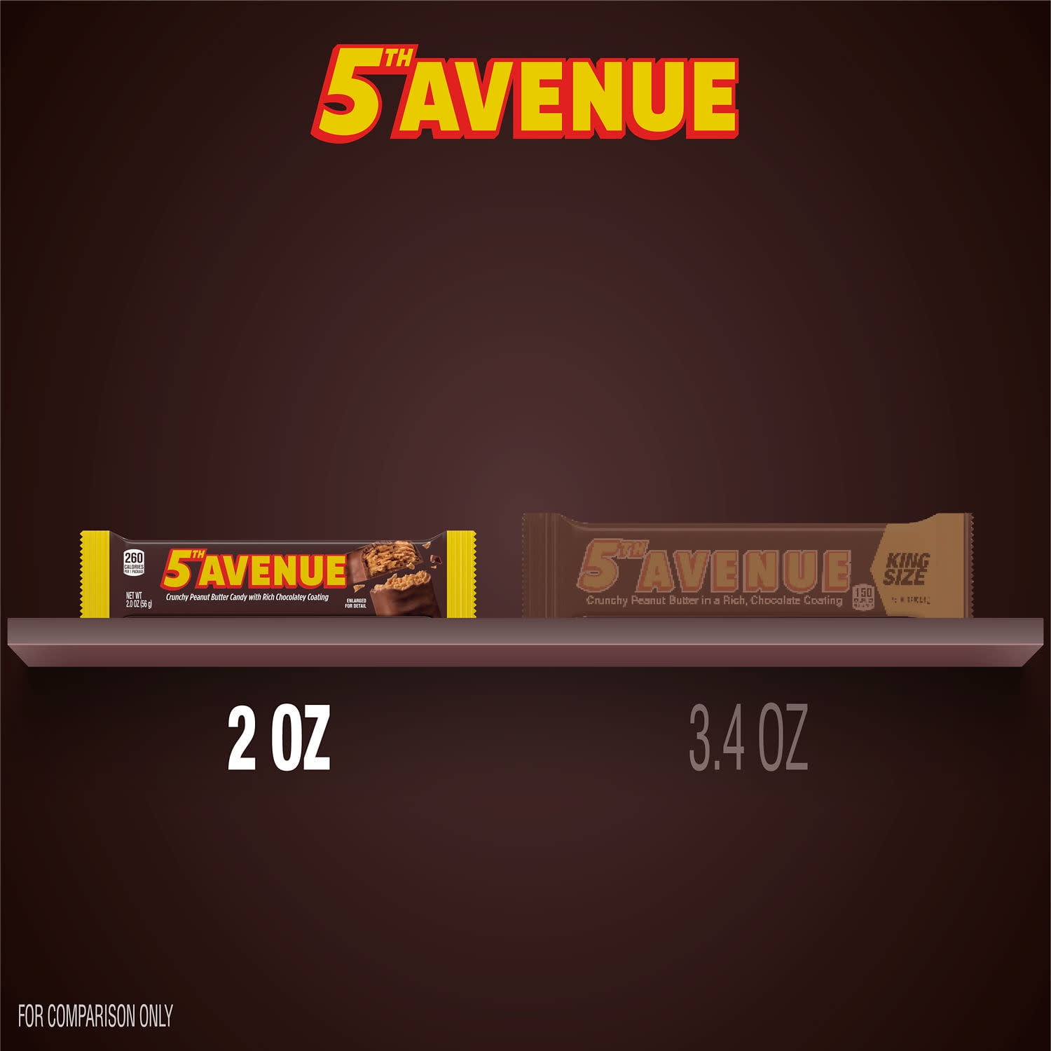 5Th Avenue Rich Chocolate Coated Crunchy Peanut Butter Candy, Bar 2 oz