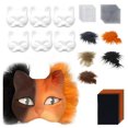 thumbnail image 1 of Therian Mask Kit With Pre Felted Cat Mask And Eye Meshes Include 5 Pcs Faux Mask Fur And Self A, 1 of 7