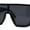 All Black, variant on Oversize Flat Top Shield Square Rectangle Plastic Fashion Sunglasses Matte Black