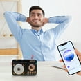 Retro Mini Clock Alarm Clock Bluetooth Speaker Portable Home Subwoofer