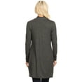 thumbnail image 4 of Moa Collection Women's Long Sleeve Casual Duster Classic Solid Long Body Cardigan, 4 of 5