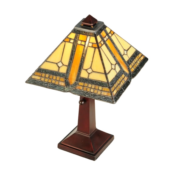 Meyda Tiffany 142879 Sierra Prairie Mission 1 Light 16" Tall Hand-Crafted Table Lamp -