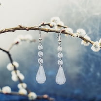 Raindrops 20Pcs Hanging Crystals Beads Beads Decor Transparent Octagonal Diy Chandelier Home Decoration