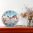 thumbnail image 2 of SKYSONIC Flamingo Painting Wall Clock 10 Inch Silent Non Ticking Round Clock Oil Painting Clock Easy to Read Clock for Living Room Bedroom Bathroom Home Decor, 2 of 7