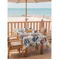 thumbnail image 2 of Outdoor Tablecloth with Umbrella Hole for Patio/Picnic/Party/Camping, Spring Flowers Waterproof Table Cloth Rectangle Table Cover Washable, Farmhouse Botanical Seasonal Floral Herbs (60"x 120"), 2 of 8