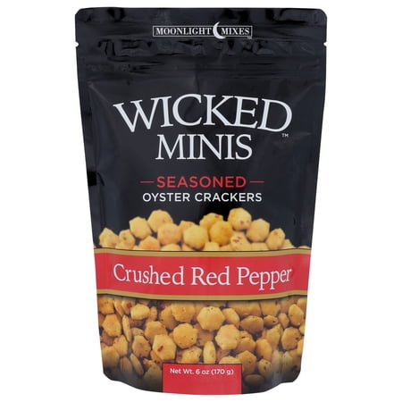 (Pack Of 12) Wicked Minis Seasoned Oyster Crackers Crushed Red Pepper 6 Oz