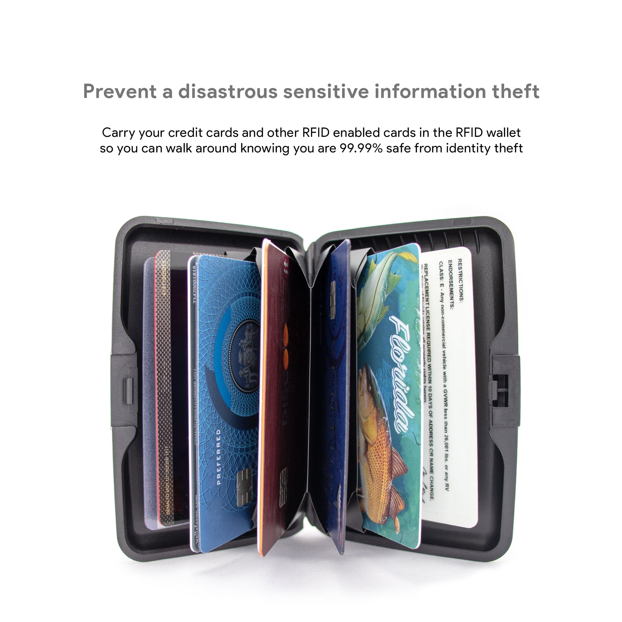 RFID Protected Wallet and Passport Cover Set - Prevent Electronic Theft