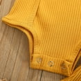 thumbnail image 3 of Fesfesfes Toddler Kids Baby Girls Solid Ribbed Suspender Vest Flared Pants Outfits Set, 3 of 8