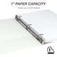 thumbnail image 4 of Samsill Durable 1 Inch Binder- - D Ring Binder - Customizable Clear View Cover - White, 4 Pack - Each holds 225 Pages, 4 of 8