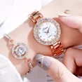 thumbnail image 4 of Savefree Juego De Reloj Y Joyas En Caja De Elegante 5 Piezas Color De La Correa Oro Rosa, 4 of 8