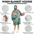 thumbnail image 5 of German Shepherd Dog and Flower Wearable Oversized Blanket,Wearable Blanket Hoodie for Adults,Cozy Hooded Blankets with Super Pockets,Super Warm Fuzzy Pullover for Women & Men, 5 of 6
