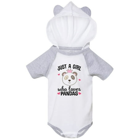 

Inktastic Just a Girl Who Loves Pandas Gift Baby Girl Bodysuit