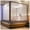 Gray, variant on Portable Mosquito Net Bed Canopy with Bottom, Three Doors Foldable Bed Mosquito Net Zipper, Portable Travel Mosquito Net with Bottom for Bedroom, Dormitories, Camping, Hotel