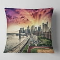 thumbnail image 2 of Designart FDR Drive and Manhattan Skyline - Cityscape Photo Throw Pillow - 16x16, 2 of 5