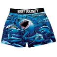 thumbnail image 3 of Brief Insanity Bite Me Feeding Frenzy Shark Boxer Shorts, 3 of 4