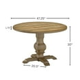thumbnail image 3 of Roundhill Furniture Havre Pedestal Base Round Dining Table, 3 of 7