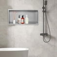 thumbnail image 5 of 24x12 inches Shower Niche, Stainless Steel Recessed Bathroom Shower Niche Shelf Silver, 5 of 8