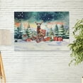 thumbnail image 2 of Merry Christmas Santa Reindeer Antlers Belgian Malinois Sleigh Xmas Winter Holiday Horizontal Matte Canvas Poster Sheepdog Dog Lover Gifts Wall Art Home Decor - 00023, 2 of 5