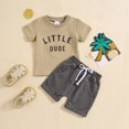 thumbnail image 2 of Fsqjgq Baby Boy Clothes 24M Boys Fashion Outfits Baby Boy Summer Clothes Funny Letter T Shirt Elastic Waist Pockets Shorts Set 2 Piece Outfit Toddler Crewneck Tees Shorts Outfits Boys Clothes Size 8, 2 of 4