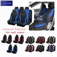 thumbnail image 2 of Fundas universales de poliéster para asientos de coche, diseño deportivo, aptas para la mayoría de coches, SUV, camiones, fundas de asiento para las cuatro estaciones, accesorios para el interior del, 2 of 5
