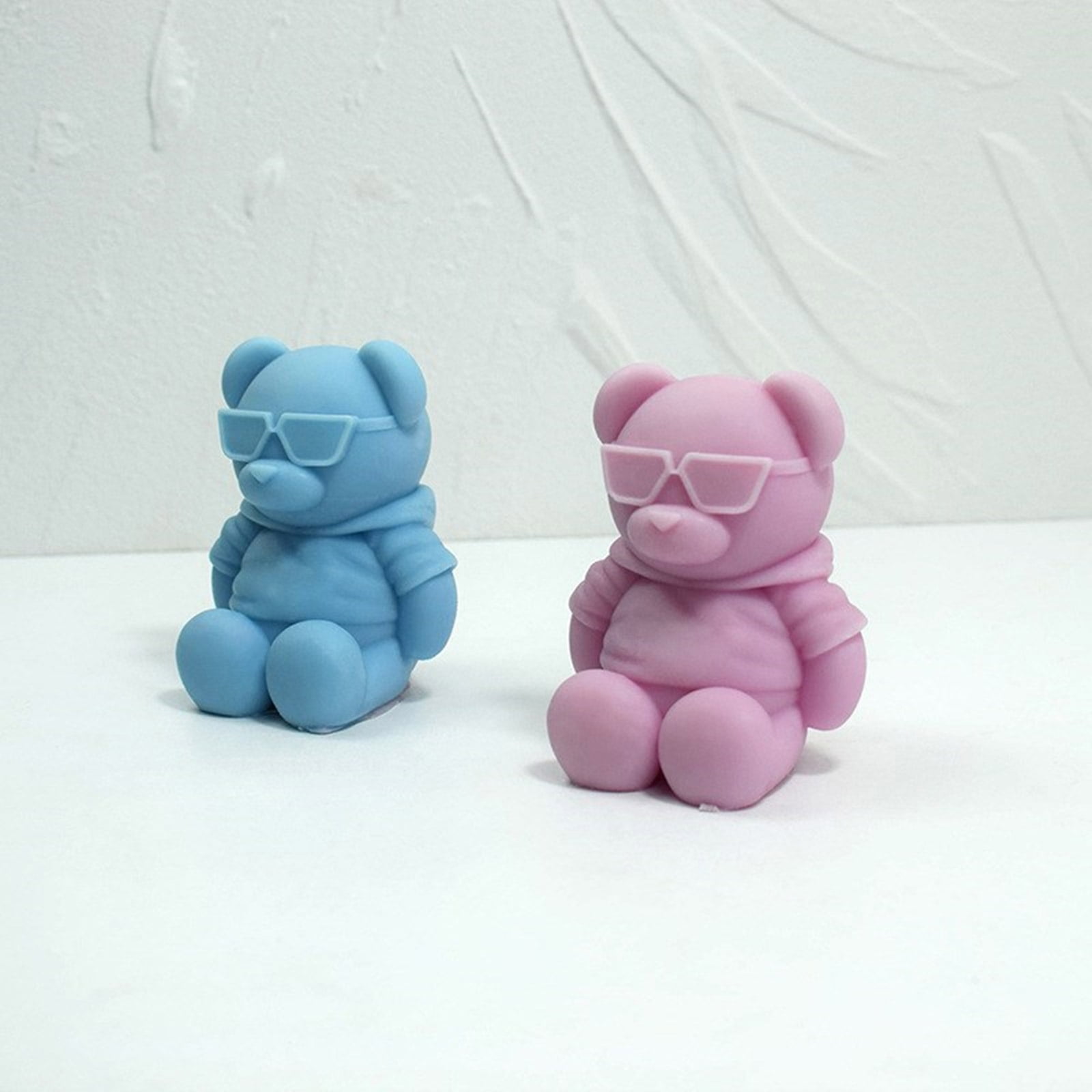 Bear Shaped Silicone Molds for Soap Table Ornaments Gypsum Decorations, Epoxy Resin Silicone Molds