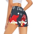 thumbnail image 3 of Bixox Women's Three Cute Christmas Gnomes pattern 2 in 1 Running Shorts - Lightweight Athletic Workout Gym Yoga Shorts Liner with Pockets - Small, 3 of 7