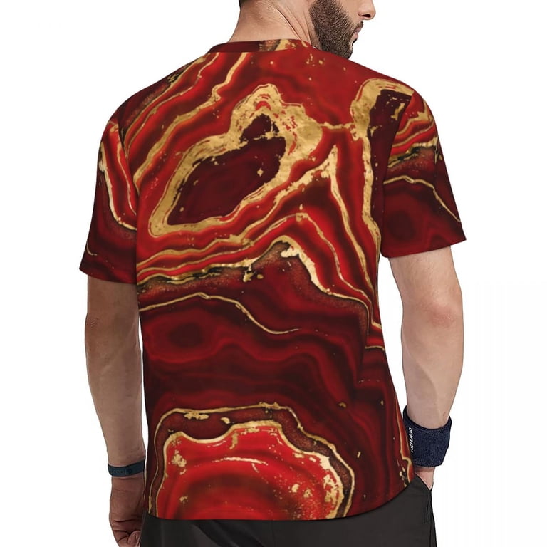 T Shirt For Men Liquid Abstract T-Shirt Man Marble Art Awesome