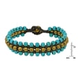 thumbnail image 4 of Round Turquoise Harmony Brass BeadsToggle Bracelet, 4 of 5
