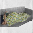 thumbnail image 5 of Crocodile Soft Flannel Fleece Blanket, Illustration of Wildlife Reptiles Elephants Man Bananas Cactus and Pyramids, Cozy Plush for Indoor and Outdoor Use, 50" x 70", Cream Multicolor, by Ambesonne, 5 of 5