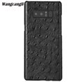 thumbnail image 2 of Funda de teléfono de cuero genuino de lujo para iSamsung note 8, funda protectora de teléfono con textura de avestruz, paquete medio Fivean unisex, 2 of 2