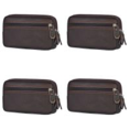 thumbnail image 1 of Bolsos Cuero PU para Hombres Riñonera Color Sólido Riñonera Con (Café), 1 of 9
