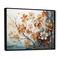 thumbnail image 2 of Designart "Peach Grey Maple Tree Maple II" Floral Floater Framed Canvas Art Print, 2 of 7