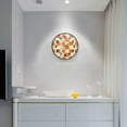 thumbnail image 5 of Yayeee Wall Clock Battery Operated 11.9" Silent Quartz Non-Ticking for Living Room Decor, Orange Checkered Pattern, 5 of 8