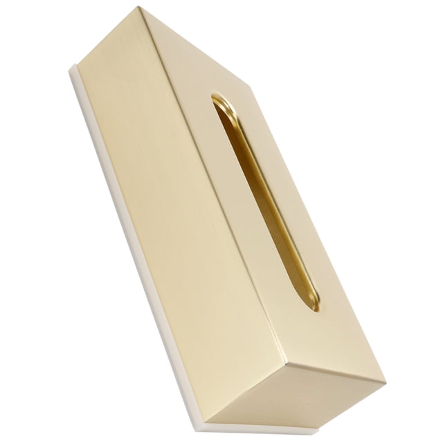 Noref Tissue Box Innovative Rectangular 304 Stainless Steel Napkin Paper Holder Container Gold,Tissue Paper Holder,Bathroom Supplies