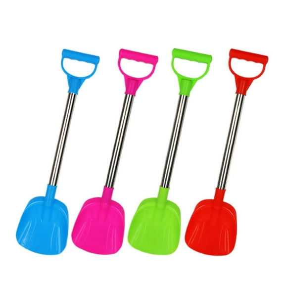 RUIG Beach Shovel, 4Pcs 20 In Stainless Steel Sand Shovels with Plastic Spade and Handle Scoop Sandbox Toys Set Outdoor Digging Gardening Tools Kit for Summer Garden Snow Backyard
