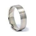 thumbnail image 2 of Brushed Two Tone Wedding Band 14K Gold, 2 of 3