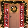 thumbnail image 4 of Kezqiaxn Outdoor Christmas Decorations, 71x12In Merry Christmas Banner for Front Door, New Year Welcome Porch Sign Banners Hanging Couplet, Xmas Holiday Decor for Yard Home Garage Wall, 4 of 8