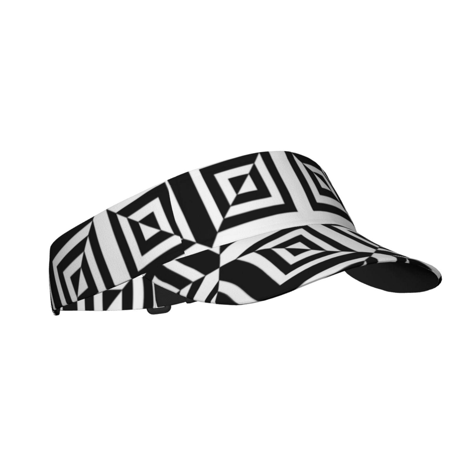 ZICANCN Sun Visors Hat for Women and Men, Black White Seamless Texture