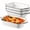 White 4PCS, variant on Set Of 4 White & Black Rectangular Ceramic Baking Dishes with Diamond Design & Black Rim, 34oz Large Capacity Lasagna Pans, Oven, Microwave, Freezer Safe (Up to 428°C/200°C)