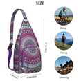 thumbnail image 3 of Mystic Mandala Sling Backpack - Exotic Floral Boho Design, Fashionable Anti-Theft Pack for Commuters, 3 of 4