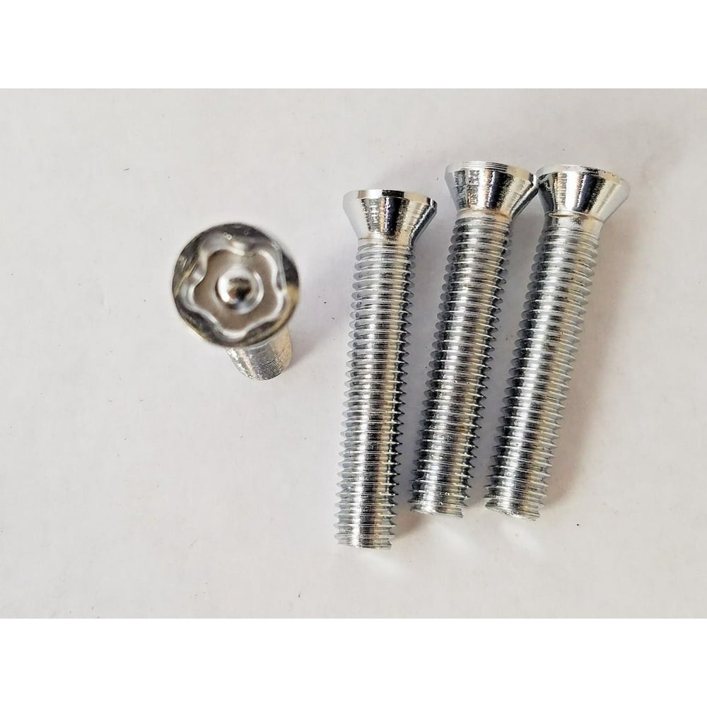 4 SCREWS WHEEL RIM CENTER CAP LOCK 8mm X 1.25mm 1.71"L & Key Install