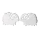 thumbnail image 2 of Stylish Lamb Earrings Silver Ear Studs for Women 1Pair Simple Fashion, 2 of 3